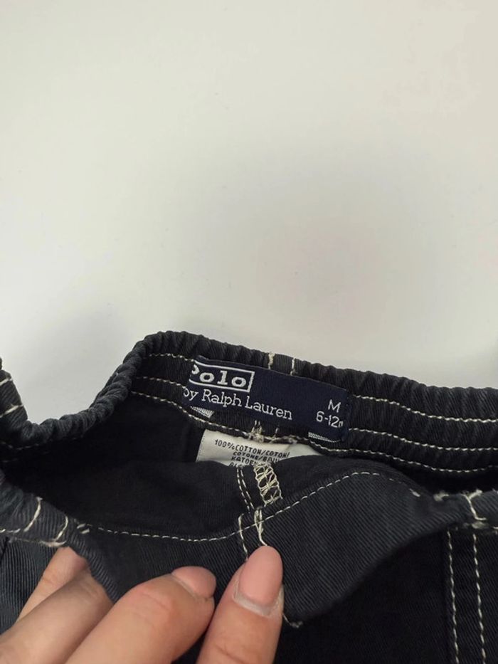 Short en jeans Polo Ralph Lauren bébé garçon taille 6-9 mois noir parfait état - photo numéro 6