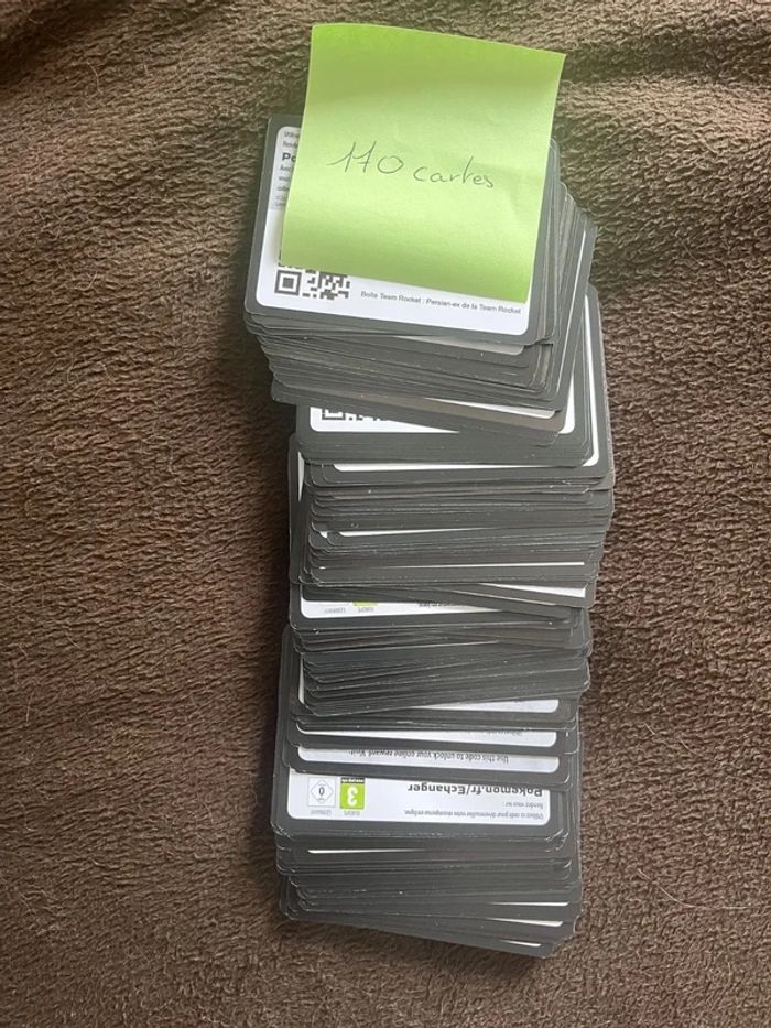 Carte Pokémon Lot de 170 cartes JCC Pokémon live  Team rocket Aventure ensemble - photo numéro 3