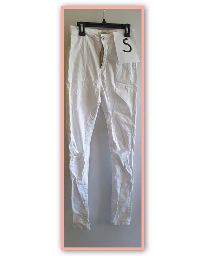 Pantalon jean blanc femme taille S