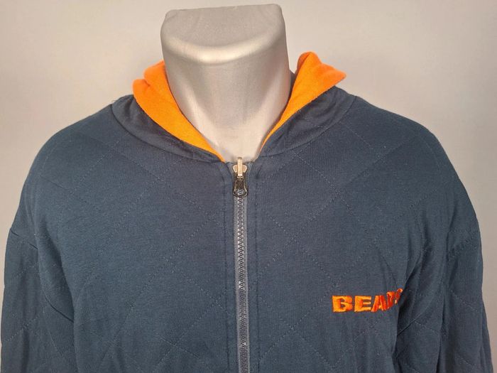 Veste épaisse a capuche NFL réversible homme / orange et bleu taille 2XL floqué (248) - photo numéro 2