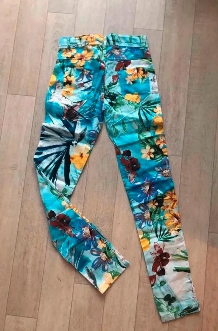 Pantalon multicolore fille Papillon - photo numéro 6