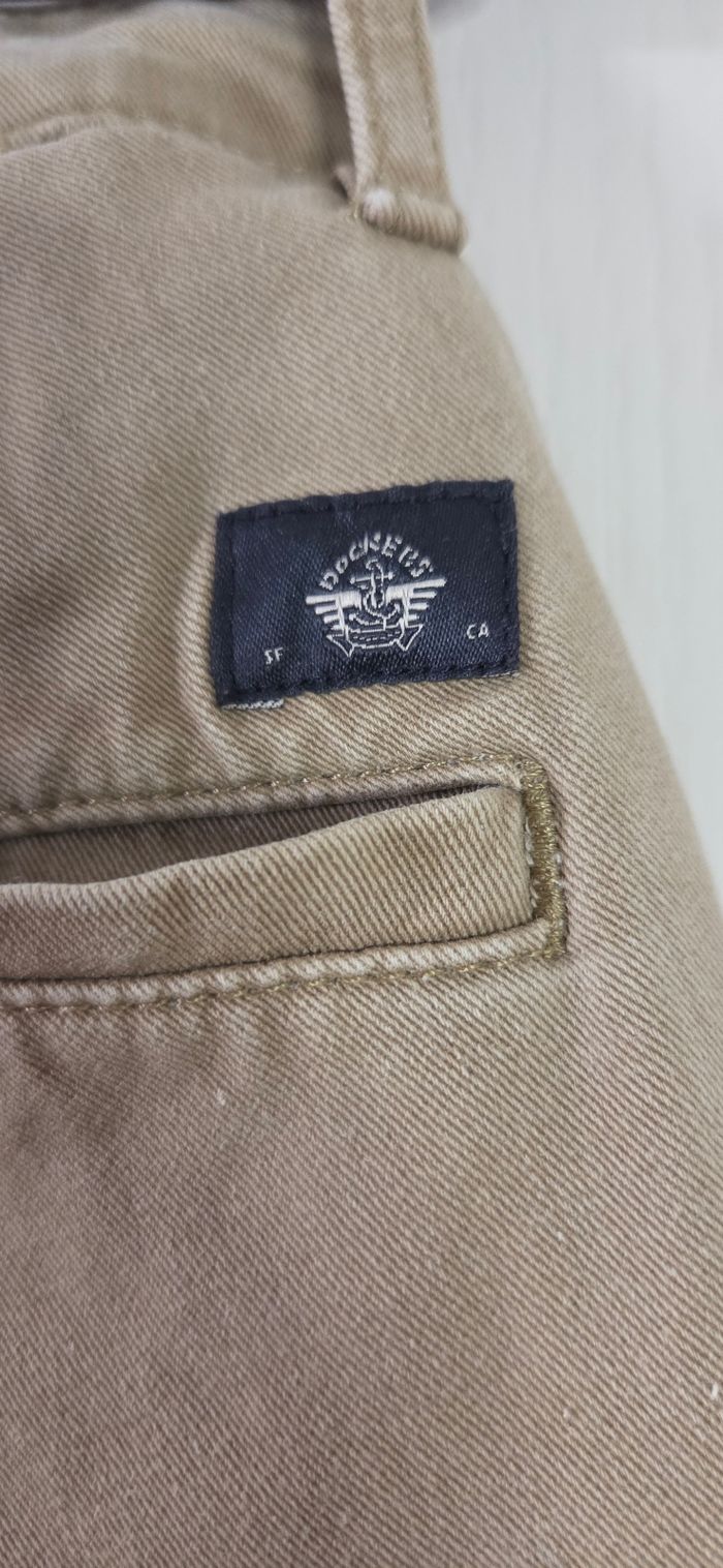 Pantalon chino Dockers beige – coton premium – coupe droite élégante – T. 40 (M/L) – excellent état - photo numéro 5