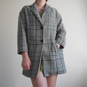 Manteau léger de mi-saison motif prince de galles