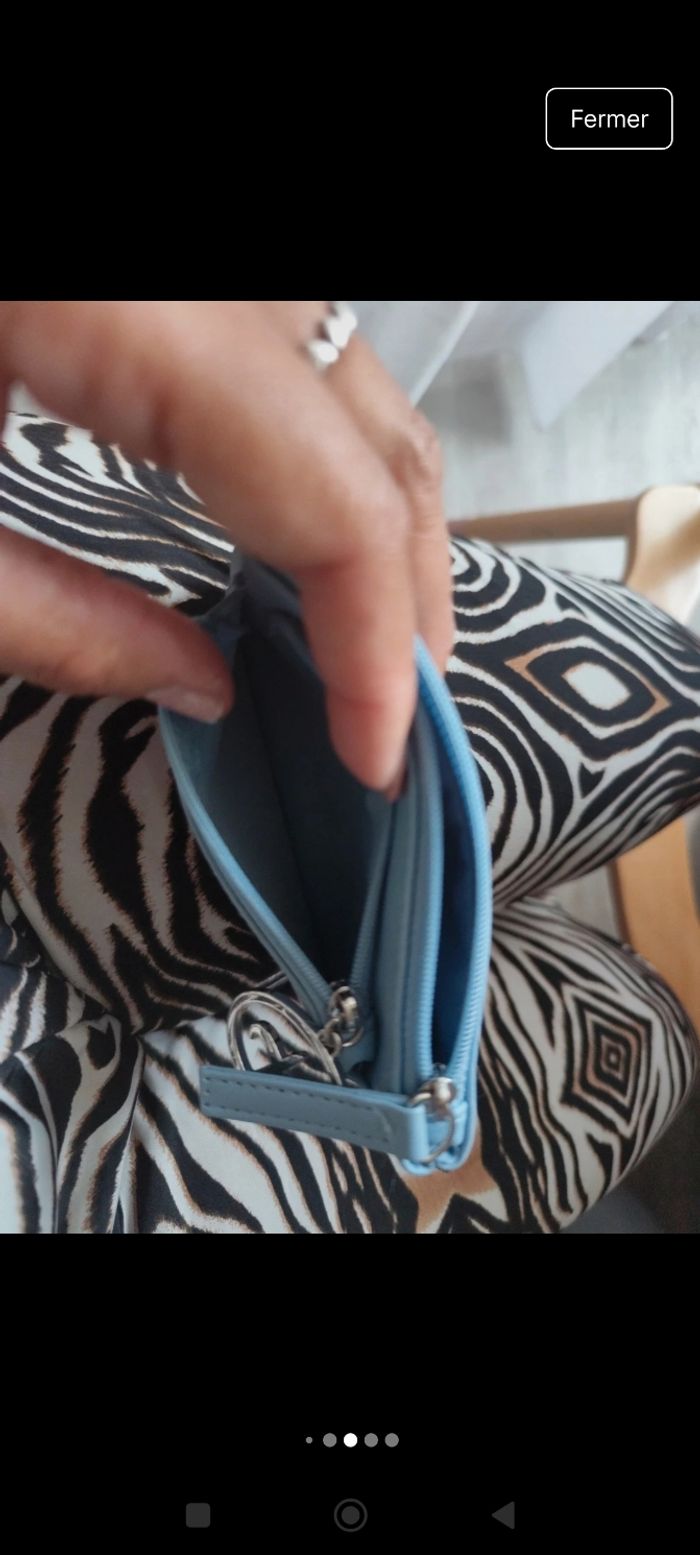 Sac bandoulière + porte monnaie stitch - photo numéro 5