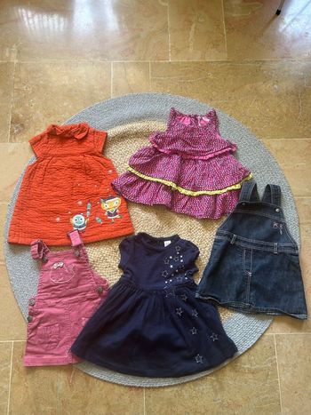 Lot de 5 robes fille 6 mois 