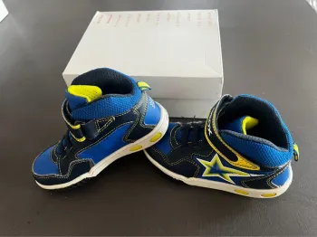 Geox J7447A- Gregg- Navy/lime- Basket montante