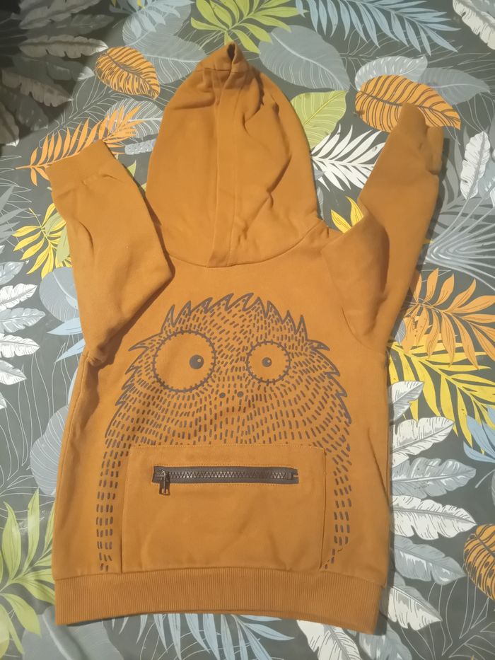 Pull à capuche marron pour garçon