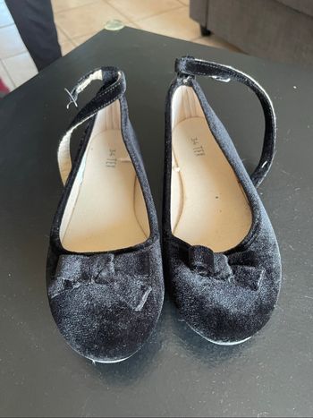 Ballerine en velours, noir, fille