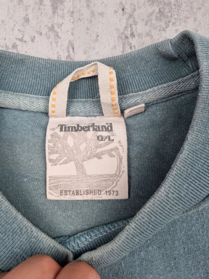 Sweat Timberland vert logo brodé – Taille L Hommes - photo numéro 7