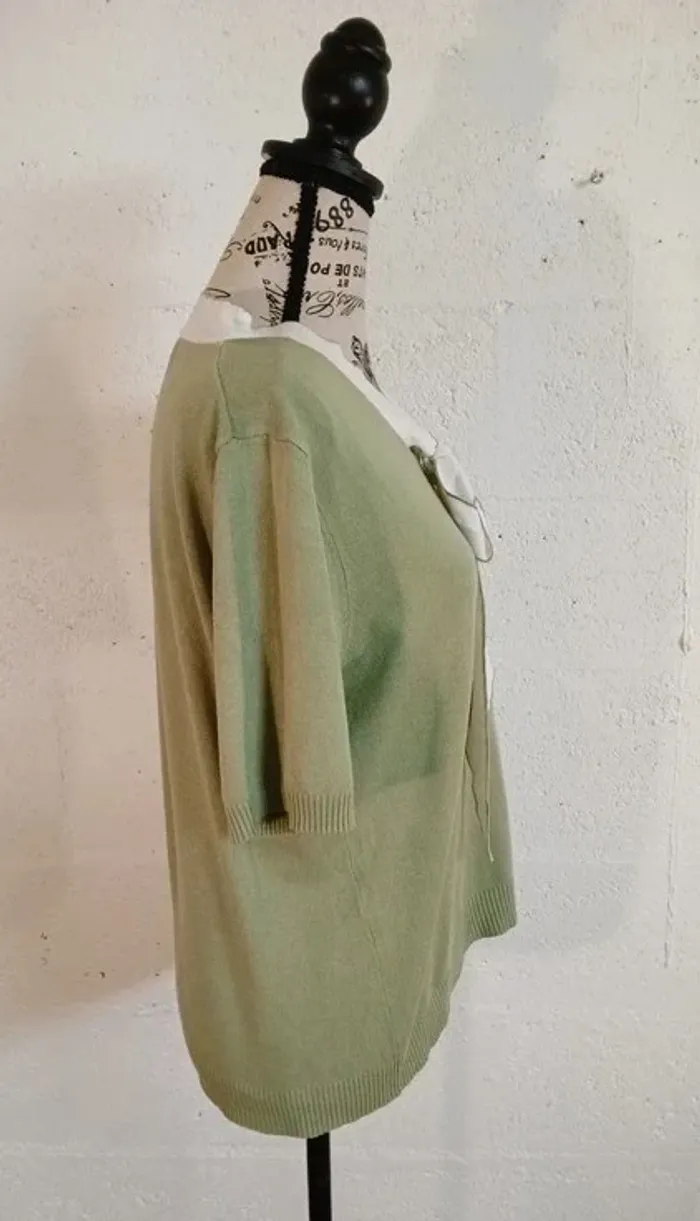 💚 Pull fin manches courtes – DAZY – Taille M – Bon état - photo numéro 5