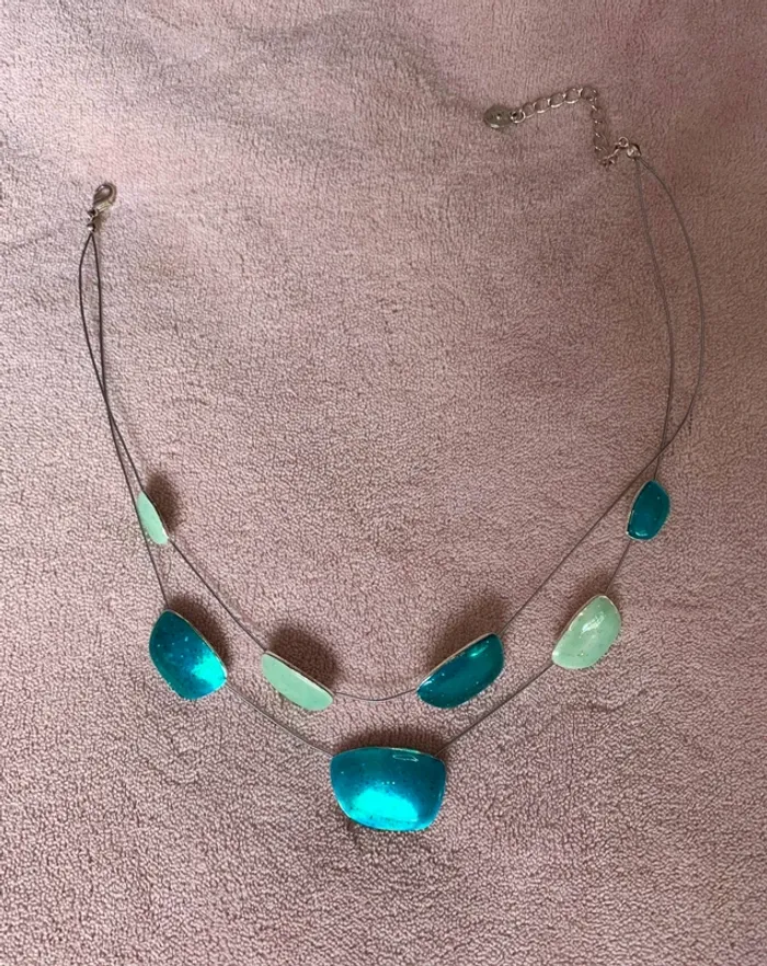 Collier IKITA vert d’eau et turquoise 🩵 - photo numéro 2