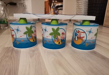 Plafonnier enfant pirates 3 lampes