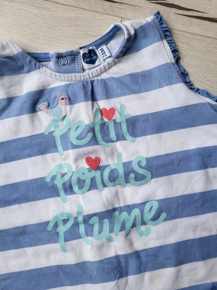 Ensemble estival 2 pièces fille 2ans mots d'enfants - photo numéro 2