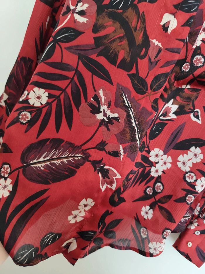 Chemise bordeau et noir taille S Zara - photo numéro 6