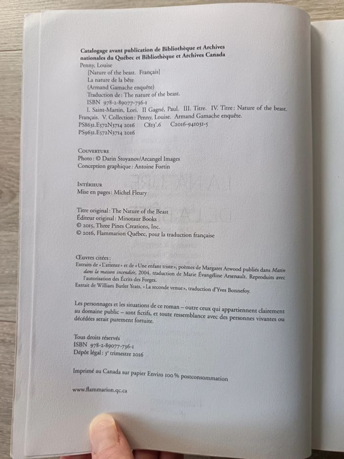 La Nature de la bête
Louise Penny
Format broché - photo numéro 8