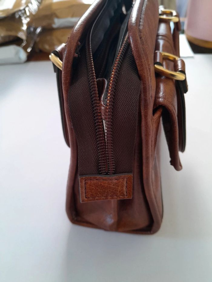 Superbe sac cuir italien vintage AILEE - photo numéro 11