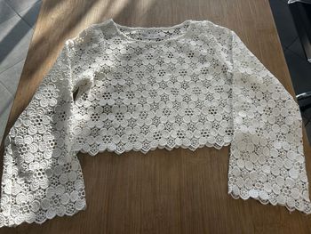 Boléro en dentelle blanche Zara