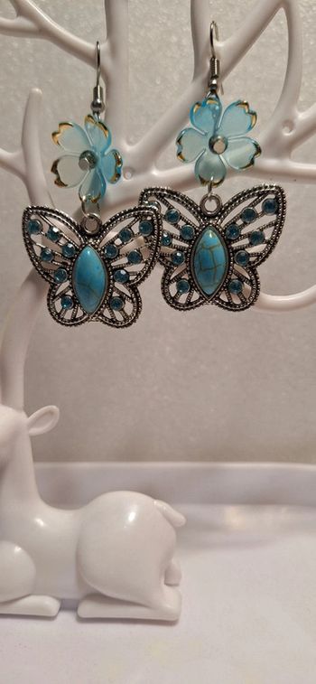 boucles d’oreilles papillon vintage