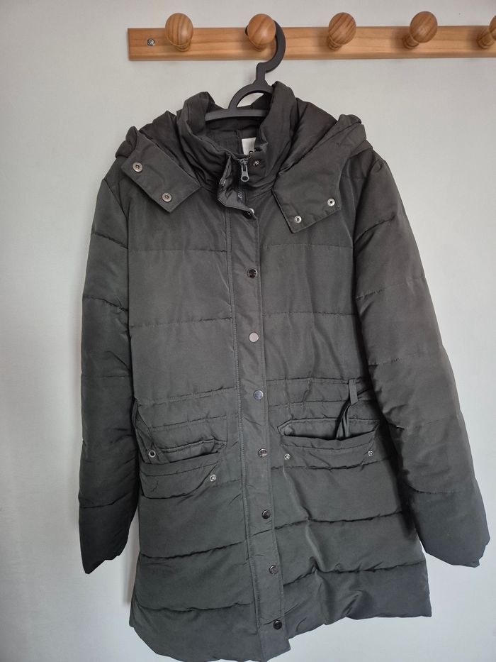 Manteau long femme kaki