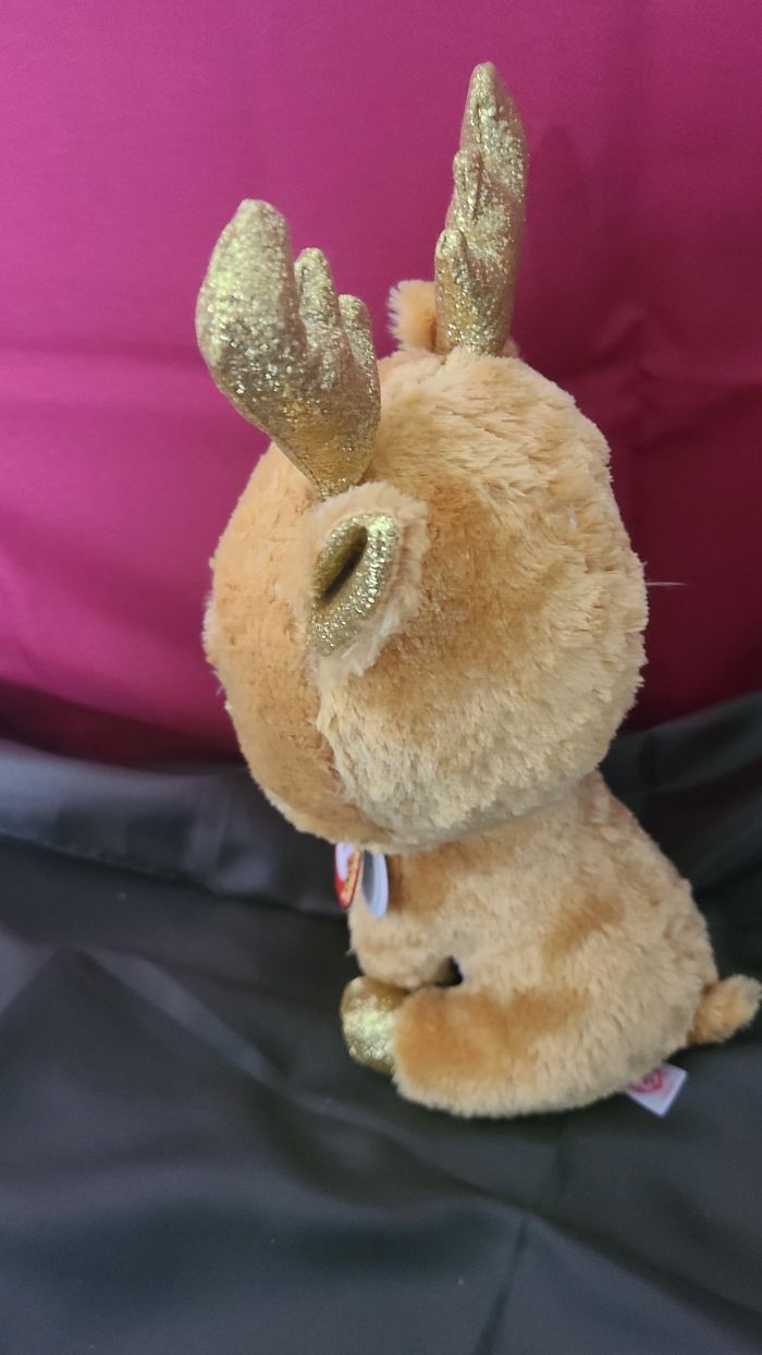 Peluche Glitzy le renne de Beanie Boo, 23 cm - photo numéro 3