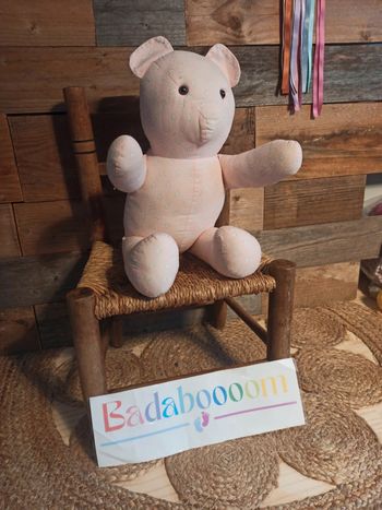 peluche ours tissu fait main tbe