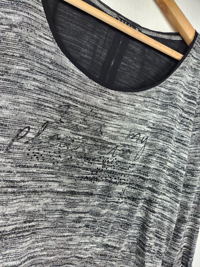 Pull Léger Bréal Noir & Gris Manches Longues - Taille M - Zip au Dos - photo numéro 2