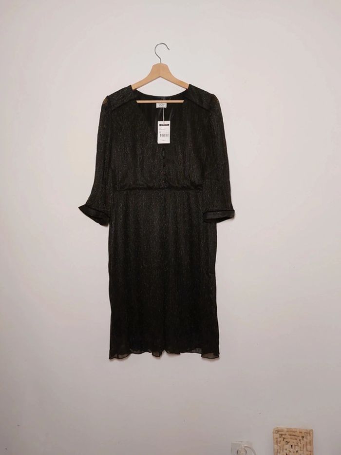 T.44 Robe Neuve soirée etiquette 59,95 eur noire et argentée