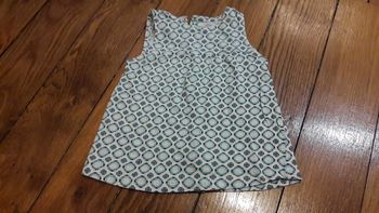 blouse verte sans manche bébé fille 3 mois