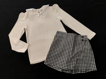 Ensemble Kiabi 8 ans pull jupe short vichy