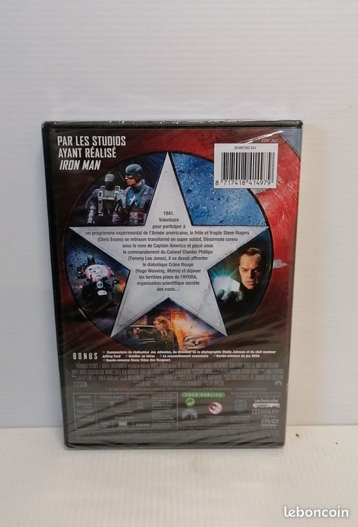 Dvd CAPTAIN AMERICA FIRST AVENGER (Neuf sous blister) - photo numéro 2