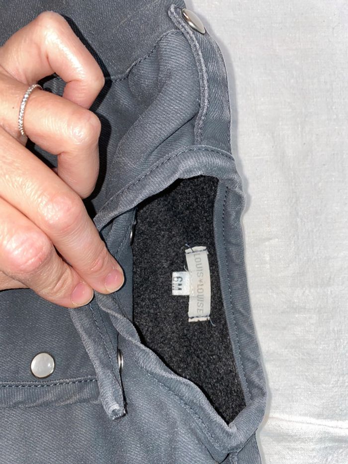 veste en jeans doublée polaire Louis Louise 6 mois - photo numéro 3