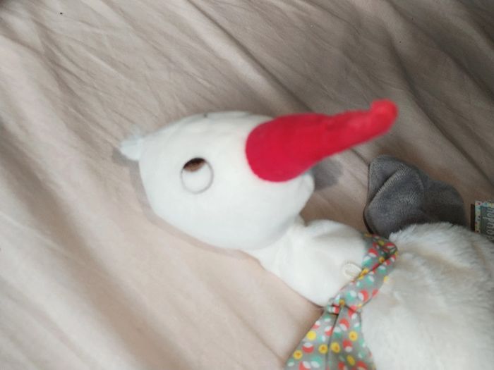 Doudou marionnette cigogne - photo numéro 4