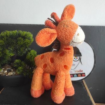 Doudou Peluche Orchestra Girafe Orange Beige Bruissant Cheval #geektradedoudou