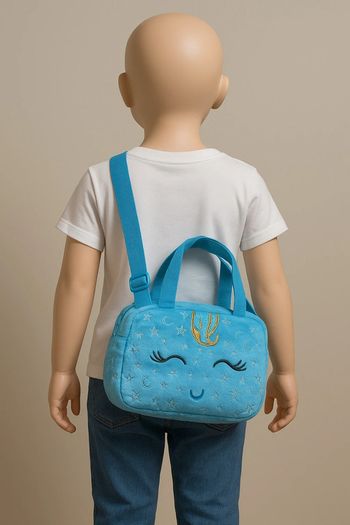Sac bandoulière licorne bleu