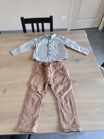 Ensemble 86 cm Chino pantalon chemise Cyrillus obaibi