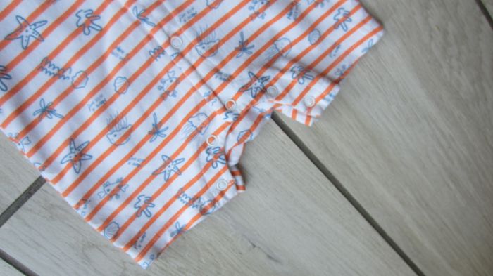 Combishort à rayures et imprimée fantaisie pour bébé garçon Thème : "Beach Party" - photo numéro 2