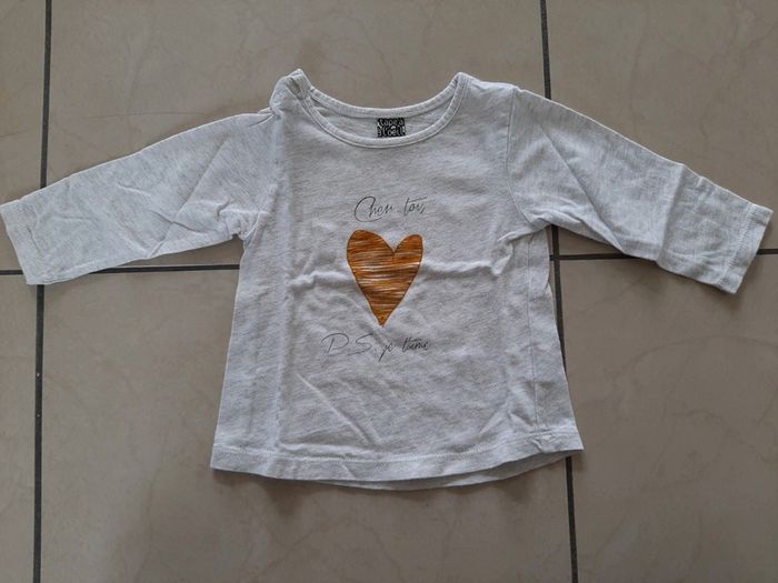 Lot de 6 tee shirts manches longues fille 6 mois - photo numéro 8