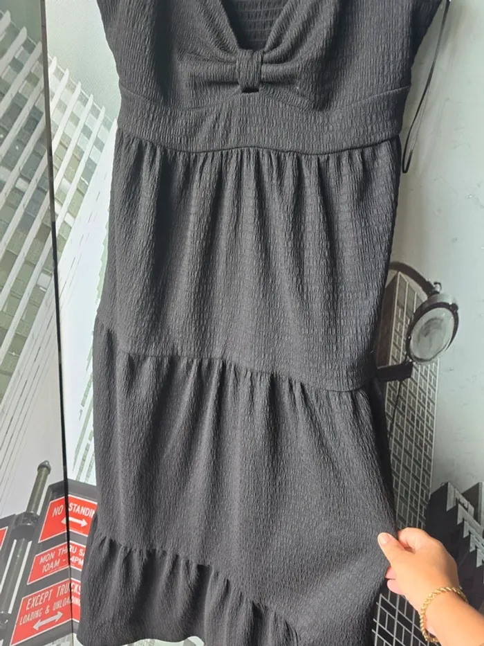 Robe noire d'été fluide - Taille 42 - photo numéro 3
