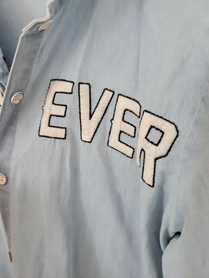 Chemise en jeans brodé - photo numéro 5