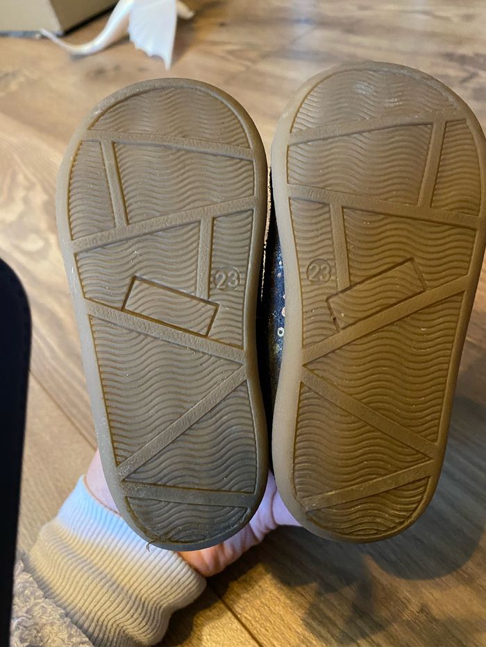 Chaussures enfant T23 bleues à pois colorés - photo numéro 8