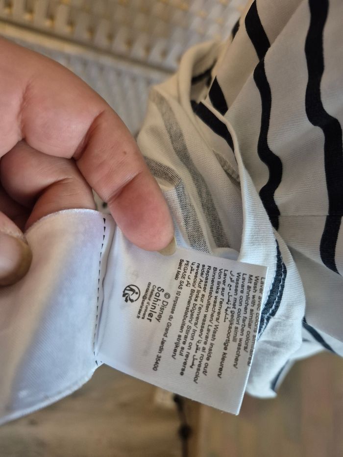 🏰 joli T-shirt Disney Mickey Mouse rayures marines femme TM / 38 - photo numéro 9