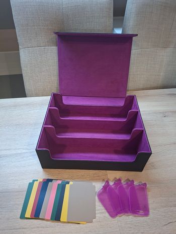 Boite violet deck box rangement 1800 cartes pokemon / Yu-Gi-Oh / lorcana avec intercalaires inclus