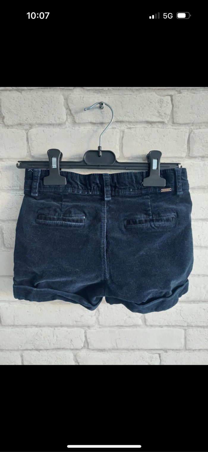 Short en velours marine fille Okaidi taille 8 ans - photo numéro 2