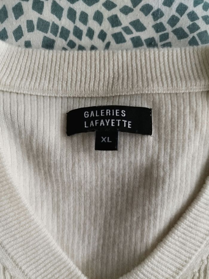 Pull homme blanc XL Galeries Lafayette - photo numéro 2