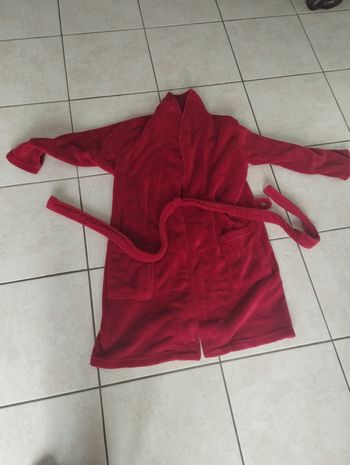 Peignoir robe de chambre rouge bordeau