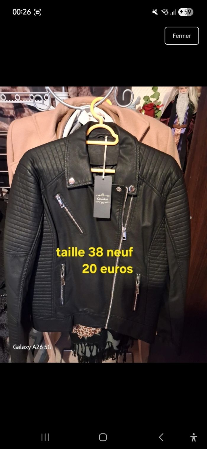 Veste en simili cuir