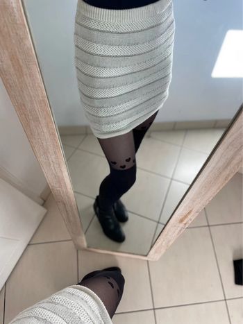 Jupe crème et doré