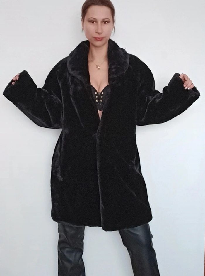 Superbe manteau fourrure noire vintage - photo numéro 6