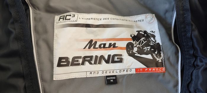 🏍️ Blouson de moto 100% cuir marque Bering vendu avec sa doublure thermique - homme, taille M - excellent état - photo numéro 3