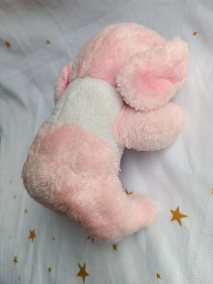 Vintage Doudou peluche plush Teddy chien dog puppy rose pink glace ice cream cône cp - photo numéro 14